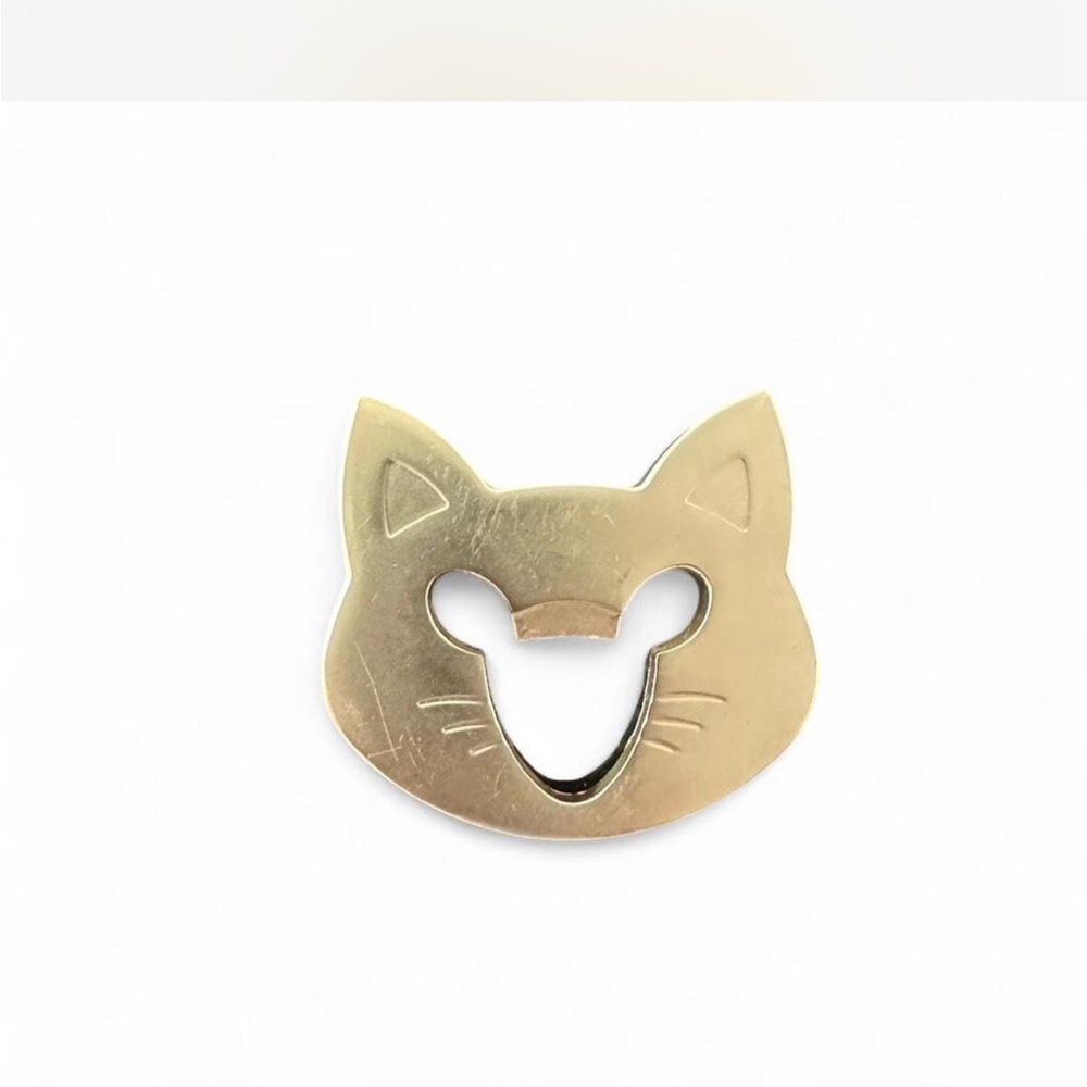 Fred Gold Cat Face Bottle Opener